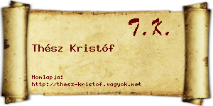 Thész Kristóf névjegykártya