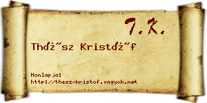 Thész Kristóf névjegykártya